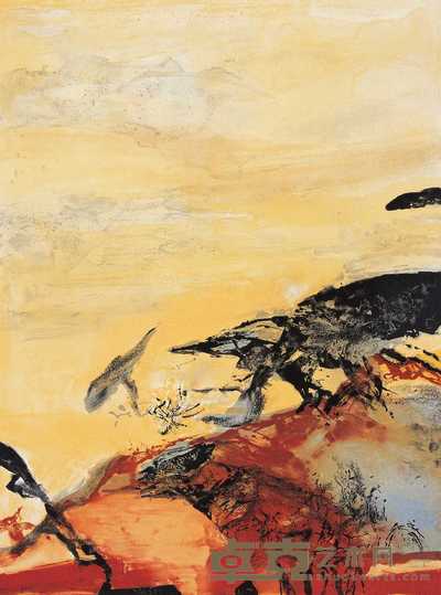 赵无极 无题 75×56.5cm